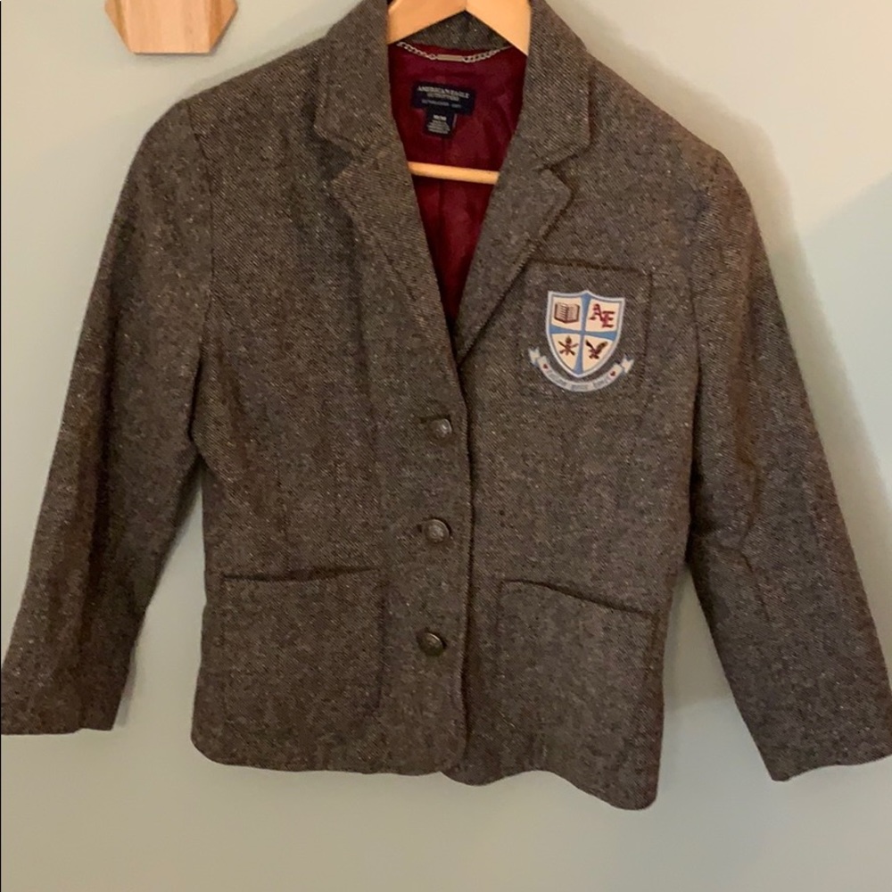 Preppy cropped blazer